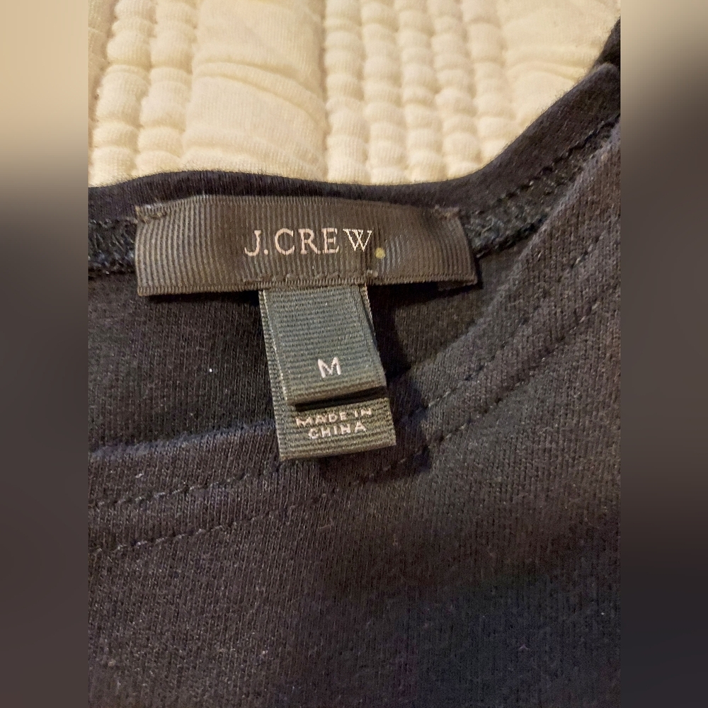 J. Crew Striped Long Sleeve Top in Black and White With Zipper Details - Picture 3 of 7